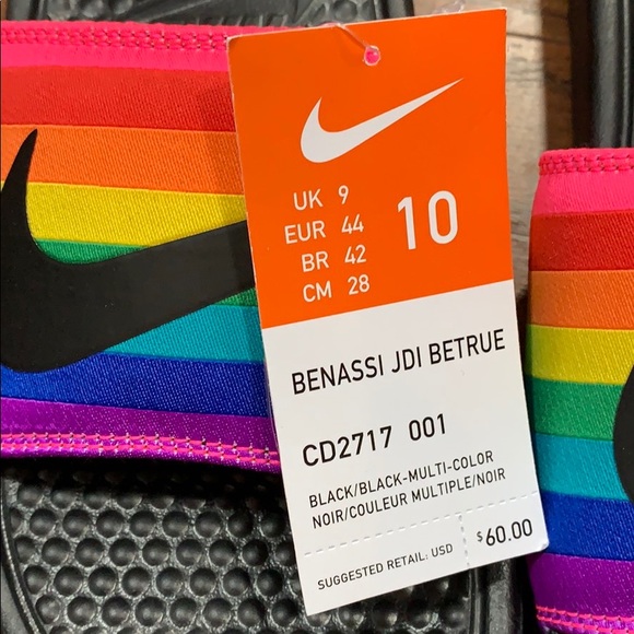 NIKE BENASSI JDI BETRUE Black/Black-Multi-Color - Picture 6 of 16